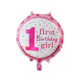 5pc Happy 1st Birthday Foil Balloons - Girl